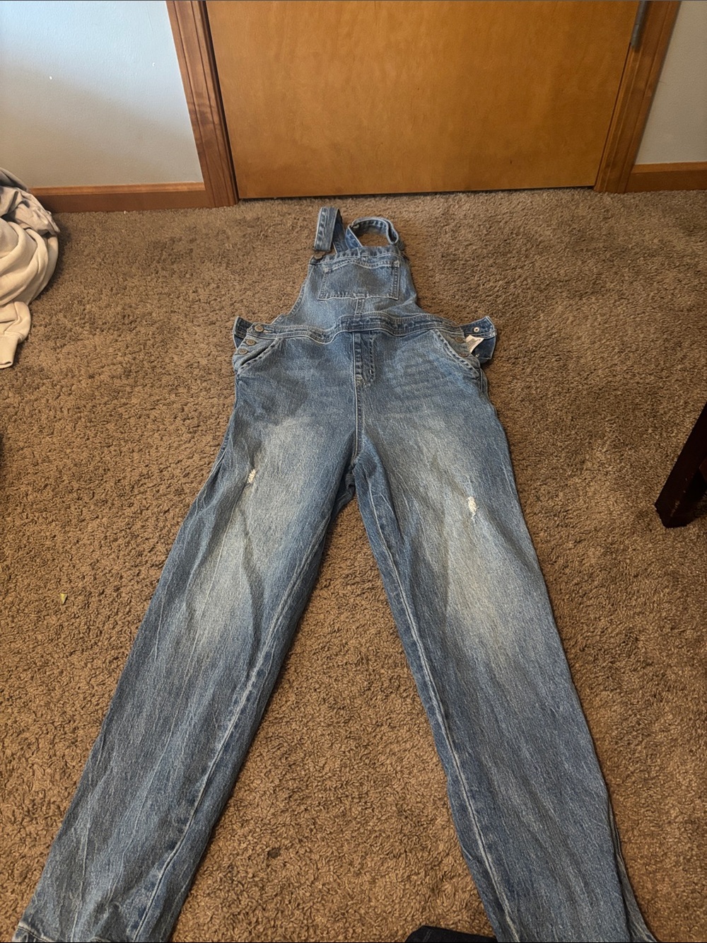 Cat & Jack Light Blue Denim Overalls